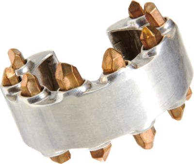 Pamela Love Antique Silver Medium Crystal Spike Cuff