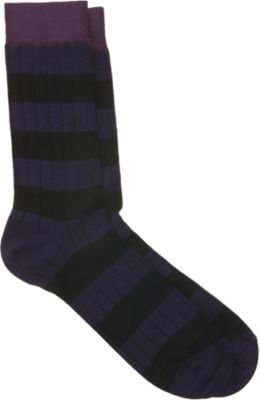 Barneys New York Contrast Cuff Sock