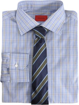 Isaia Check Dress Shirt
