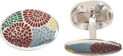 Barneys New York Floral Oval Cufflinks