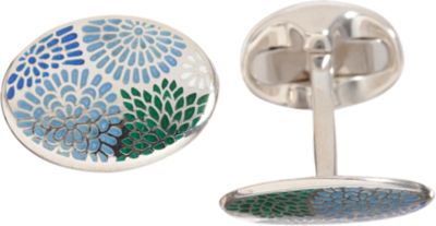 Barneys New York Floral Oval Cufflinks