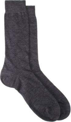 Barneys New York Mid-Calf Diamond Sock