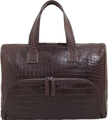 Zagliani Crocodile Briefcase
