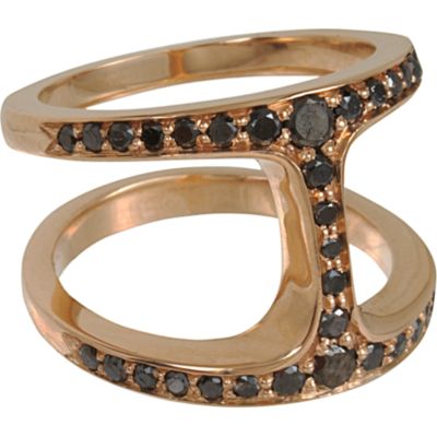 HOORSENBUHS Rose Gold & Black Diamond Phantom Ring