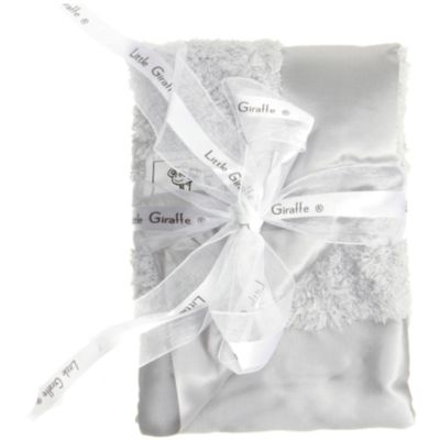 Little Giraffe Chenille Security Blanket - Silver