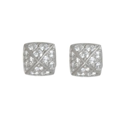 Linda Lee Johnson Diamond La Pyramide Trois Stud Earrings