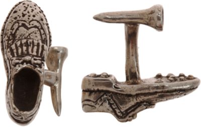 The Caroline Collection Silver Golf Cleat & Tee Cufflinks