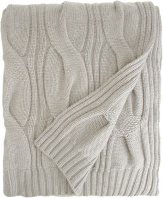 Barneys New York Cable Knit Throw