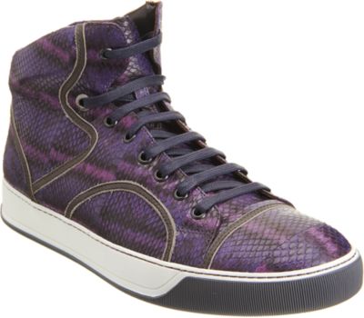Lanvin - Snakeskin High Top Sneaker