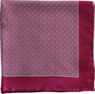 Salvatore Ferragamo Ovals & Gancini Pocket Square