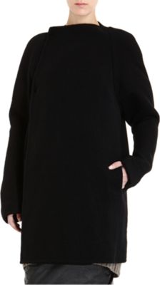 Rick Owens Collarless Quarter Coat