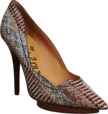 Lanvin Snakeskin Island Platform Pump