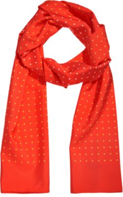 Drakes London Tubular Polka Dot Scarf