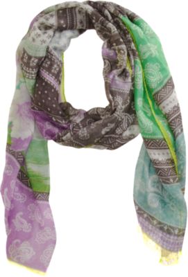 Etro Stripe & Paisley Scarf