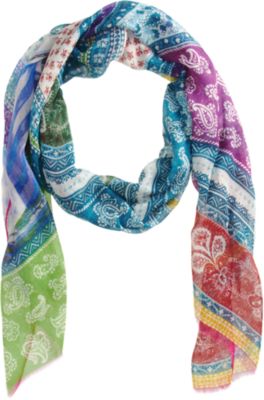 Etro Stripe & Paisley Scarf