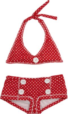 Submarine Swimsuits Two-Piece Polka Dot Sailor Swimsuit
