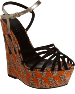 Giambattista Valli Aztec Woven Wedge Sandal