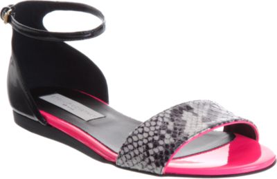 Stella McCartney Python-Embossed Flat Sandal