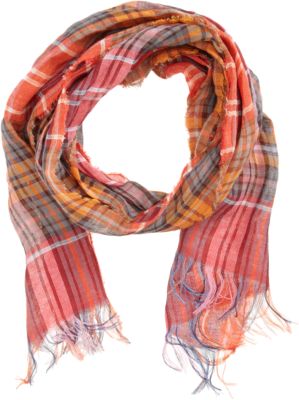 Barneys New York Textured Open Weave Plaid Scarf