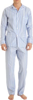 Lorenzini Bordered Stripe Pajama Set