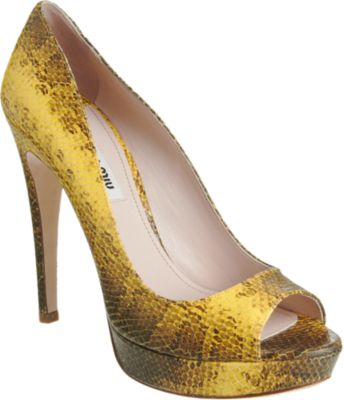 Miu Miu Lizard Peep Toe Pump