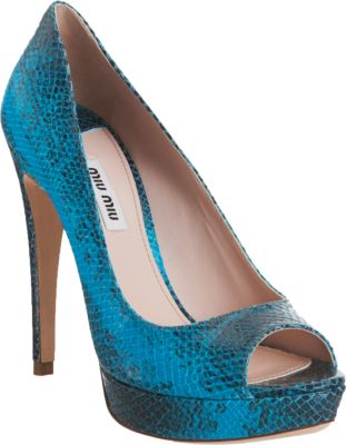 Miu Miu Lizard Peep Toe Pump