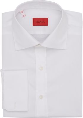 Isaia Spread Collar Dress Shirt