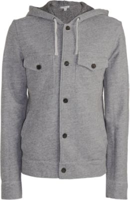 James Perse Button Front Hoodie