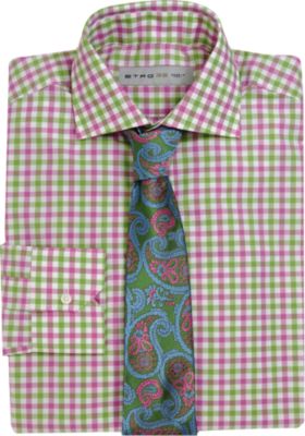 Etro Gingham Check Dress Shirt