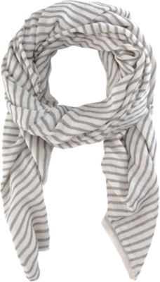 Alexander Olch Large Striped Gauze Scarf