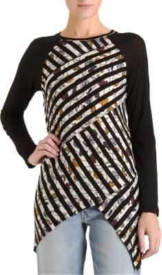 Proenza Schouler Cutaway Spiral Stripe Tee