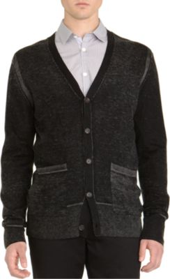 John Varvatos Reverse Print Cardigan