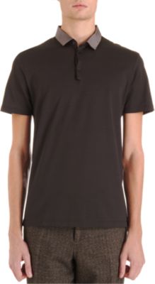 Lanvin Grosgrain Collar Polo