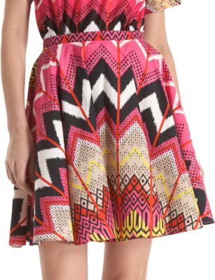 Carven Printed Swing Skirt