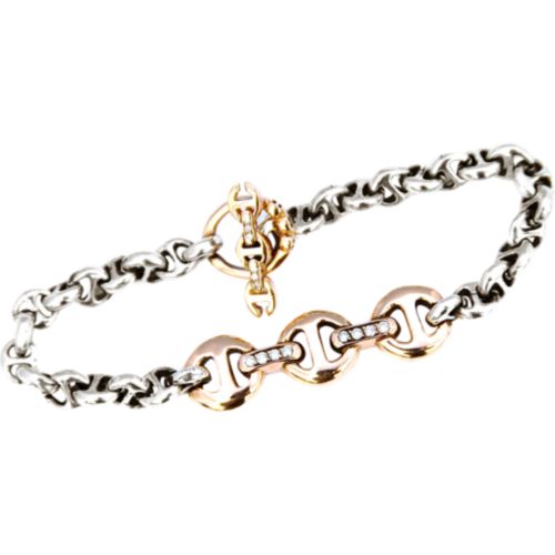 HOORSENBUHS Diamond & Rose Gold ID Bracelet
