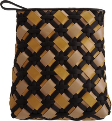 Marni Archivio Storico Woven Satin & Leather Clutch
