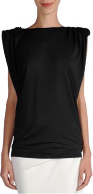 Lanvin Ruched Shoulder Tee