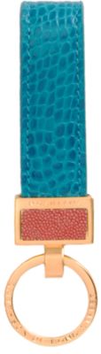 Smythson Turquoise Collection Strap Key Ring