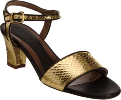 Marni Metallic Snakeskin Sandal