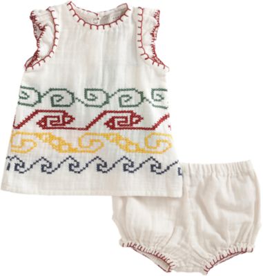 Stella McCartney Kids Embroidered Dress & Bloomer Set