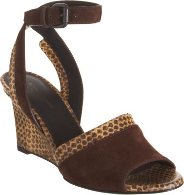 Bottega Veneta Snakeskin Trim Wedge Sandal