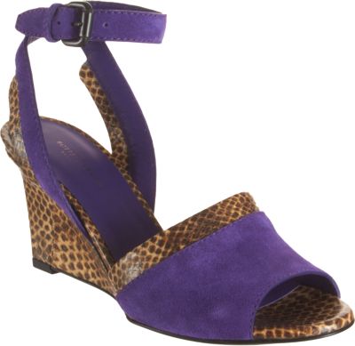 Bottega Veneta Snakeskin Trim Wedge Sandal