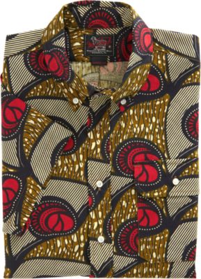 Woolrich Woolen Mills African Print Sport Shirt