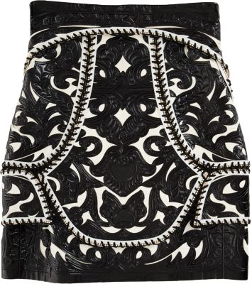 Balmain Appliqu&eacute; Mini Skirt