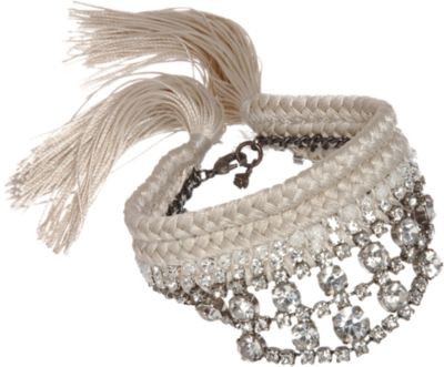 Alyssa Norton Vintage Rhinestone & Silk Bracelet