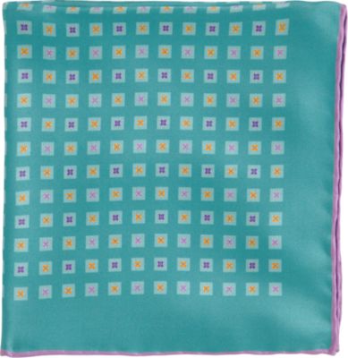 Salvatore Ferragamo Square Print Pocket Square