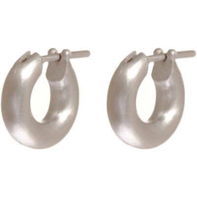 Linda Lee Johnson Platinum Tiny Hoop Earrings