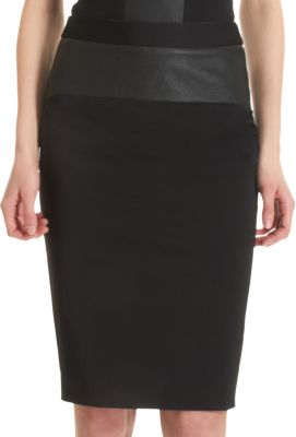 Alex Kramer Leather Inset Skirt