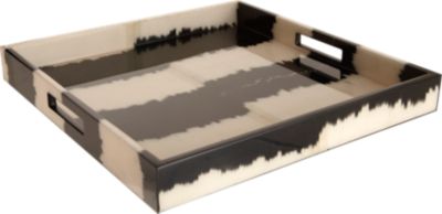Madeline Weinrib Black Stripe Ikat Small Tray