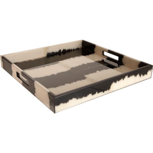 Madeline Weinrib Black Stripe Ikat Small Tray